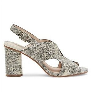 Louise et Cie size 8M Lo-Kambré black/white ying yang croco slingback worn once)